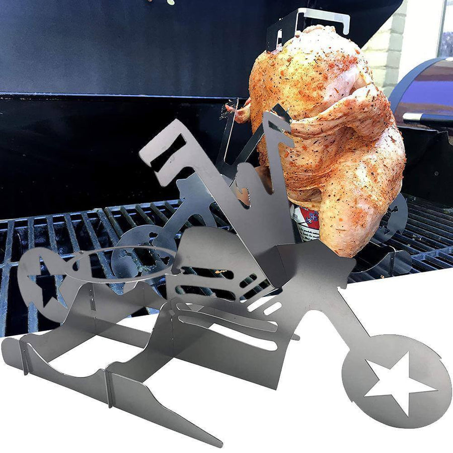 Motorcycle Chicken Grill Stand Rack - Image 2