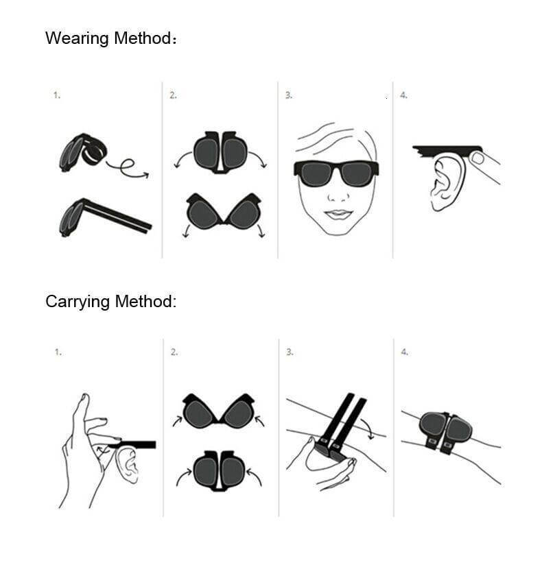 Folding Roll Wristband Sunglasses - MaviGadget