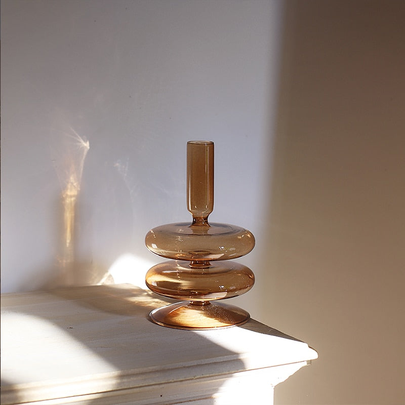 Nordic Stylish Bubble Glass Candle Holder - Image 5