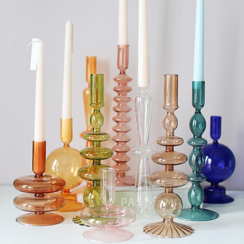 Nordic Stylish Bubble Glass Candle Holder - Image 2