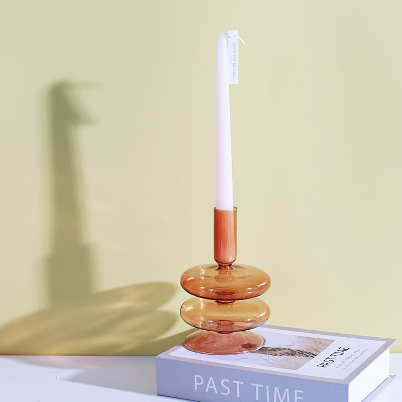 Nordic Stylish Bubble Glass Candle Holder - Image 4