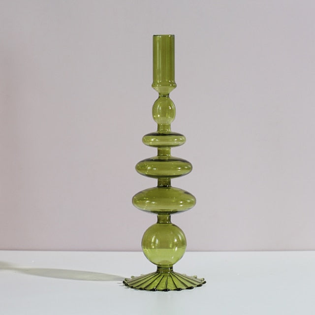 Nordic Stylish Bubble Glass Candle Holder - Image 28