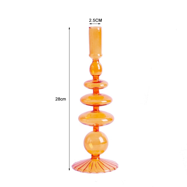 Nordic Stylish Bubble Glass Candle Holder - Image 26