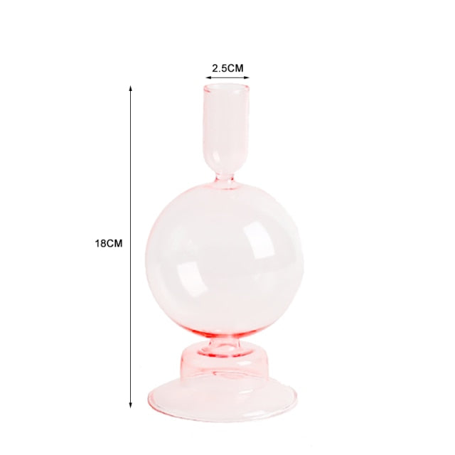 Nordic Stylish Bubble Glass Candle Holder - Image 29