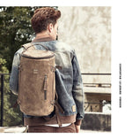 Leather Simple Style Vintage Men's Backpack