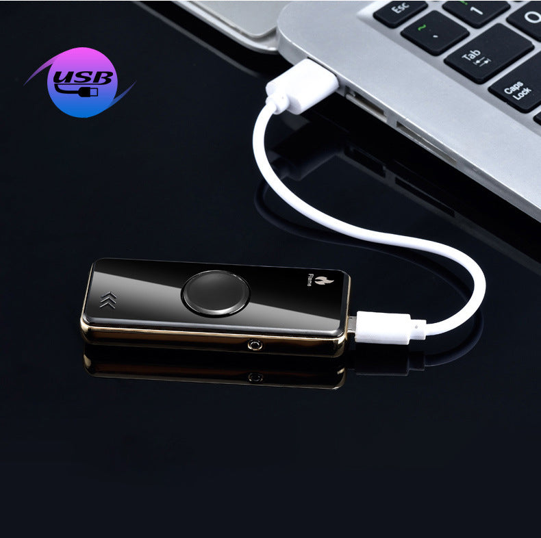 Windproof USB Lighter Fidget Spinner