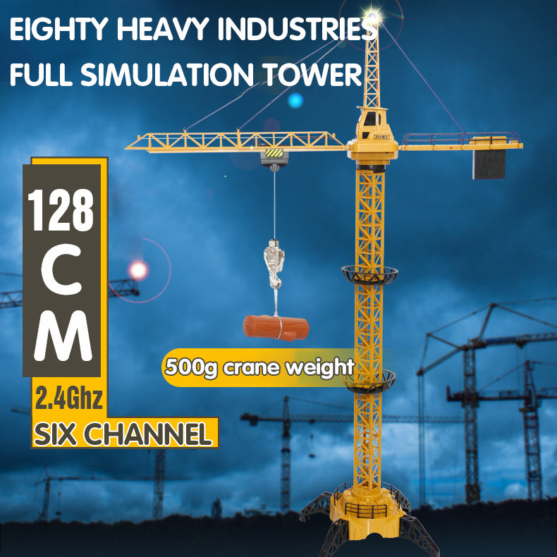 Remote Control Rotating Kids Toy Construction Crane - Image 4