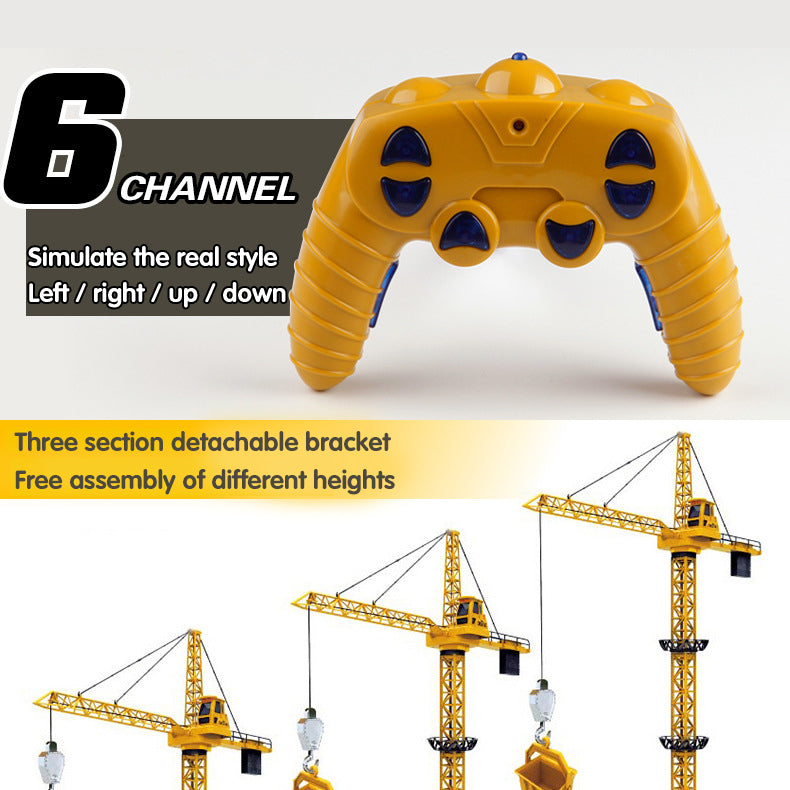 Remote Control Rotating Kids Toy Construction Crane - Image 7