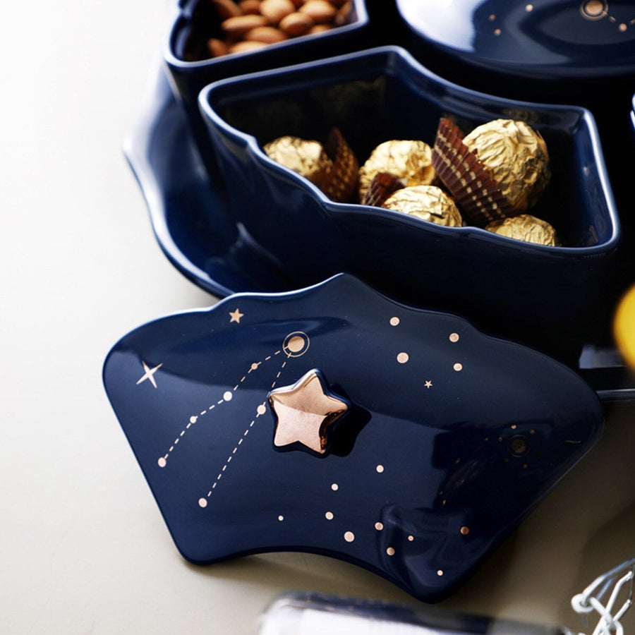 Night Sky Rotatable Ceramic Snack Plate - Image 9