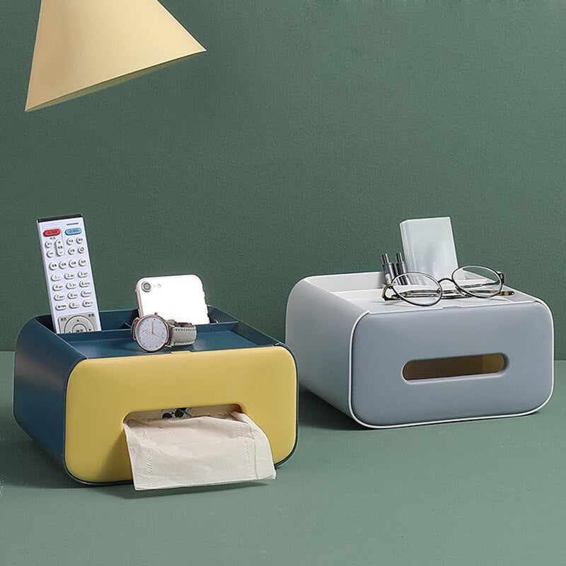 Nordic Minimal Tissue Box Desk Organizer - Image 1