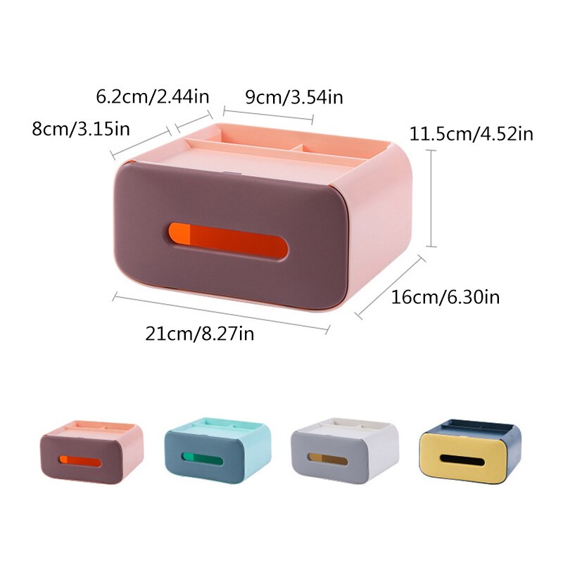 Nordic Minimal Tissue Box Desk Organizer