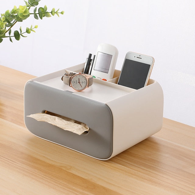 Nordic Minimal Tissue Box Desk Organizer