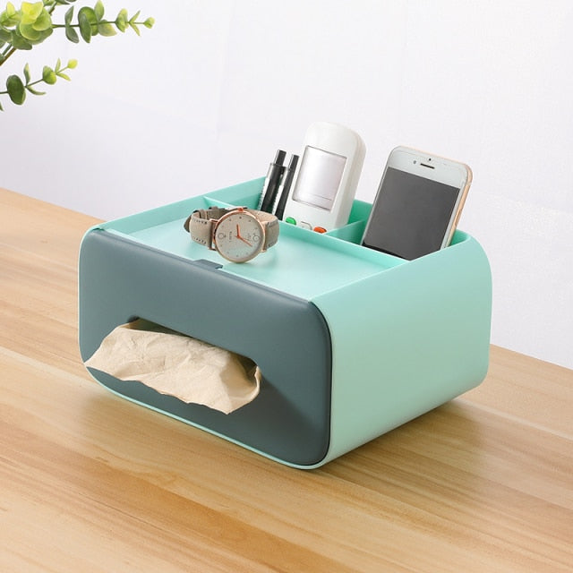 Nordic Minimal Tissue Box Desk Organizer