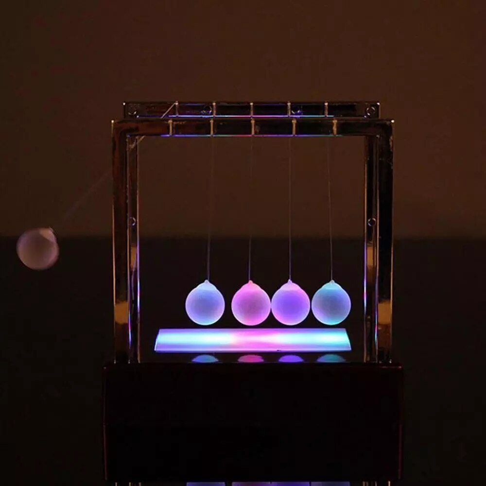 Newtons Cradle Led Colorful Science Toy