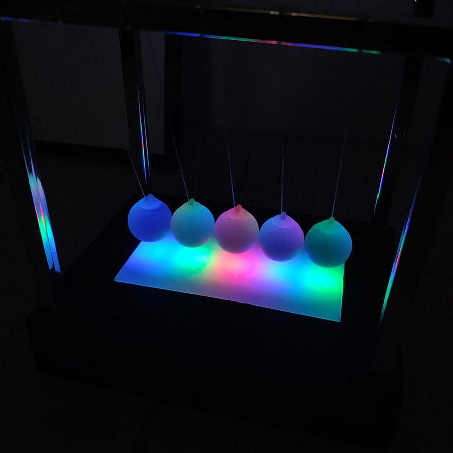 Newtons Cradle Led Colorful Science Toy - Image 7