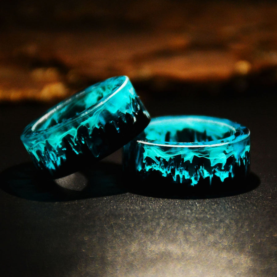 Magical Mountains Wooden Resin Ring - Image 5