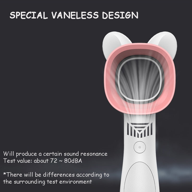Modern Rechargeable Mini Cat Bladeless Fan - Image 2