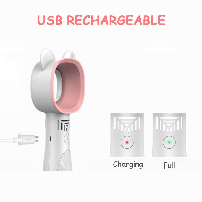 Modern Rechargeable Mini Cat Bladeless Fan - Image 4