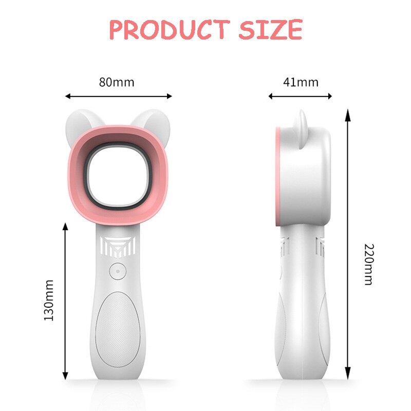 Modern Rechargeable Mini Cat Bladeless Fan - Image 6