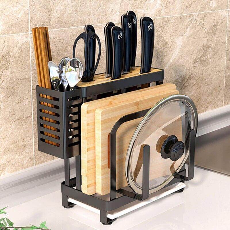 Stainless Steel Kitchen Utensils Organizer Drying Rack - Image 0