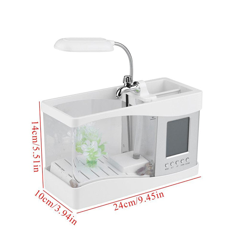 LCD Clock Mini Fish Tank Aquarium - Image 10