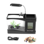 LCD Clock Mini Fish Tank Aquarium