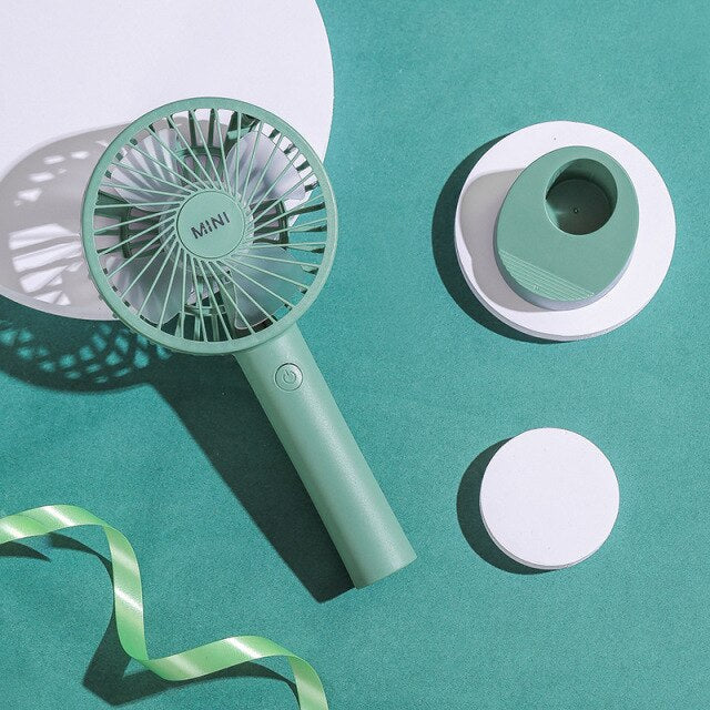 Phone Holder Mini Handheld Fan