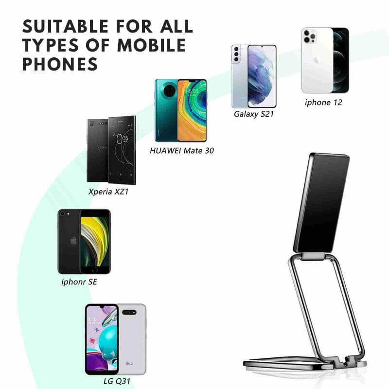 Rotatable Metal Self-Stick Phone Holder - Image 5