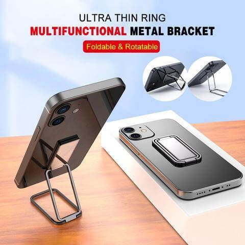 Rotatable Metal Self-Stick Phone Holder - Image 4