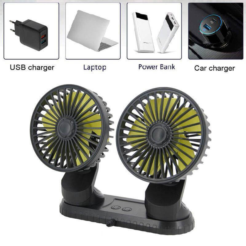 Universal Adjustable USB Dual Fan - Image 2