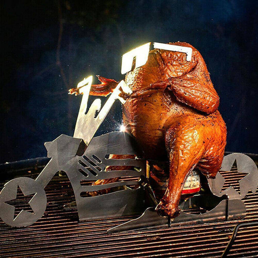 Motorcycle Chicken Grill Stand Rack - Image 0