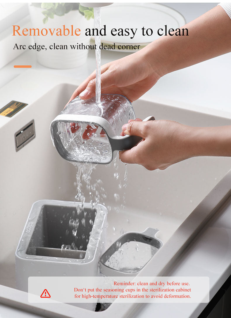 Wall Mount Multiple Grids Seasoning Organizer - Image 2