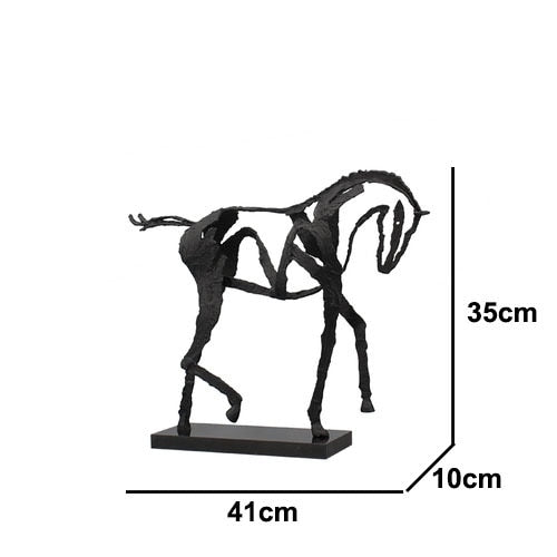 Minimalist Abstract Horse Sculpture Art Figurine