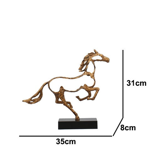 Minimalist Abstract Horse Sculpture Art Figurine - Image 4