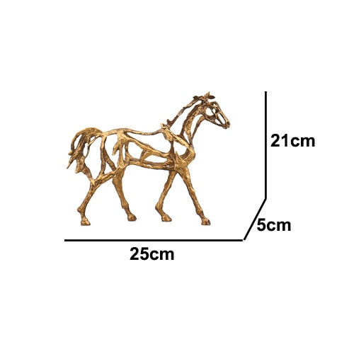 Minimalist Abstract Horse Sculpture Art Figurine