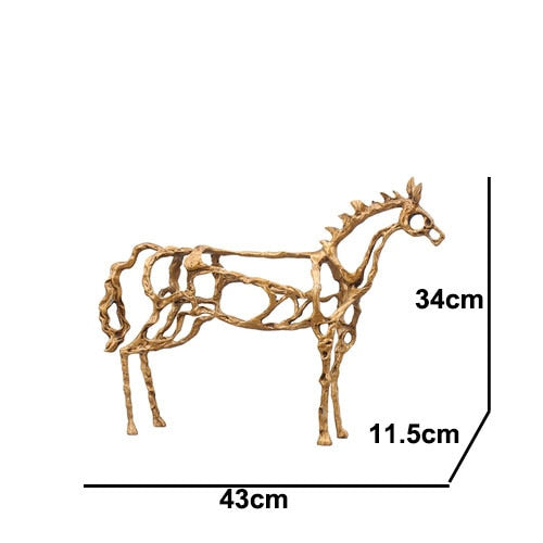 Minimalist Abstract Horse Sculpture Art Figurine