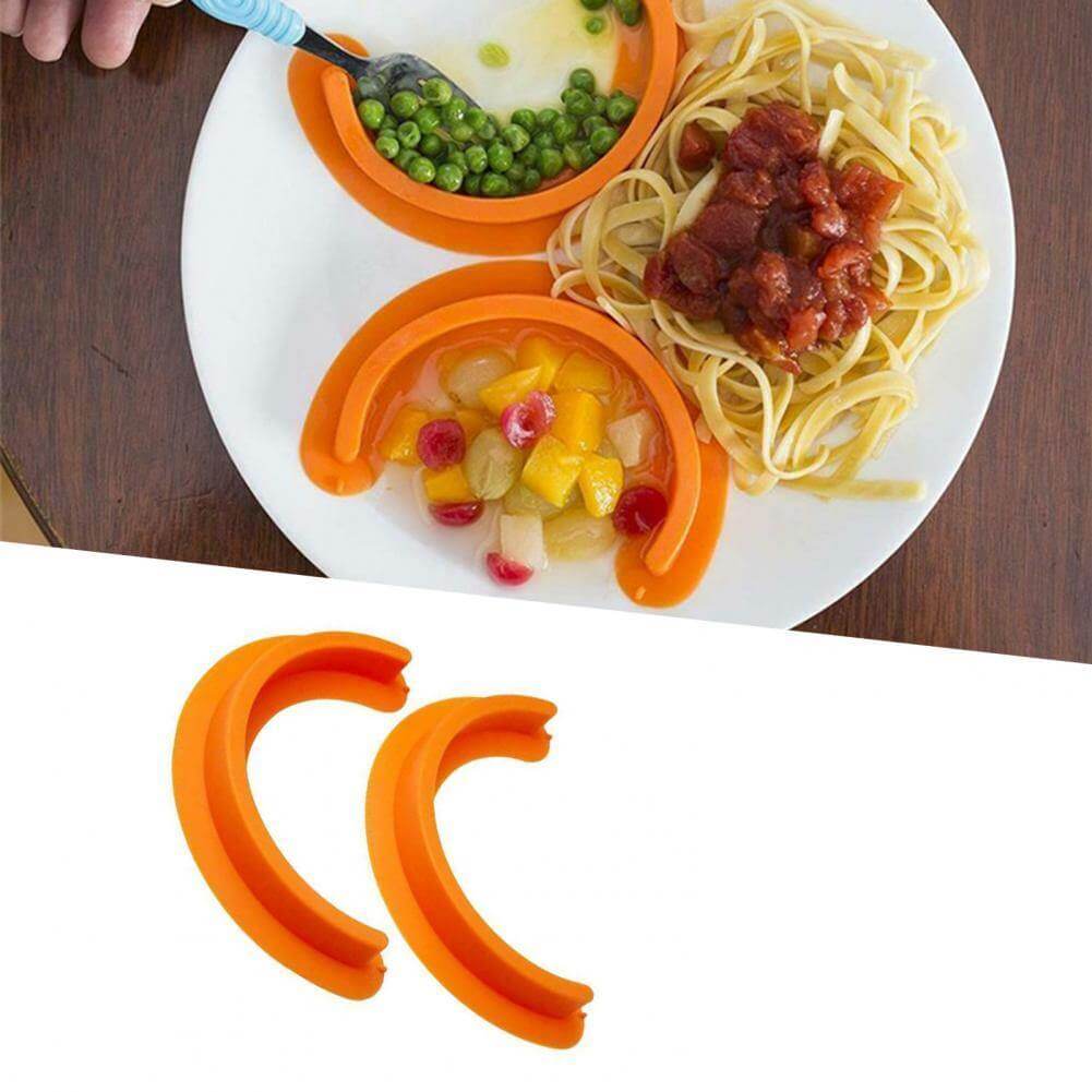 2Pcs Silicone Food Separator