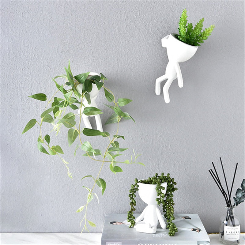 Nordic Hanging Miniature Human Flower Pots - Image 0