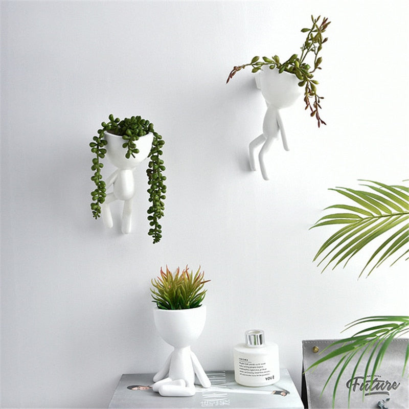 Nordic Hanging Miniature Human Flower Pots - Image 5