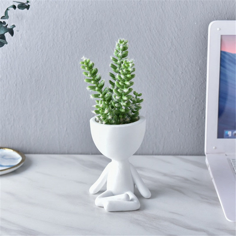 Nordic Hanging Miniature Human Flower Pots - Image 3