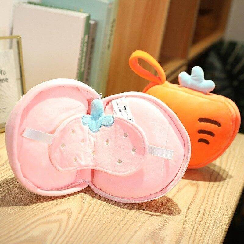 Sweet Fruits Plush Sleeping Eye Mask Bag - Image 5