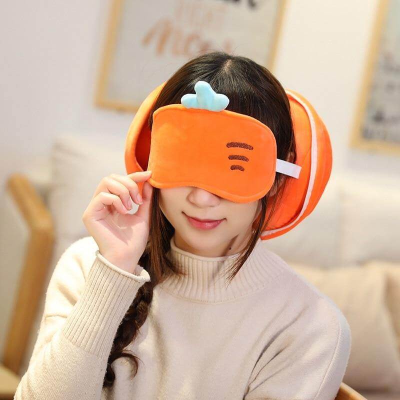 Sweet Fruits Plush Sleeping Eye Mask Bag - Image 6