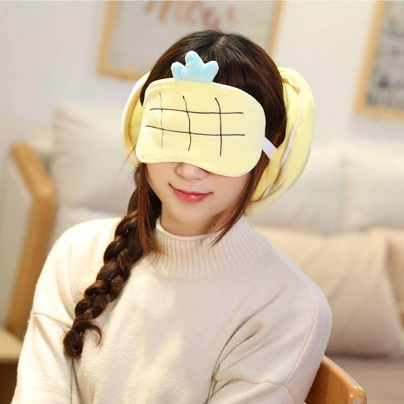 Sweet Fruits Plush Sleeping Eye Mask Bag - MaviGadget