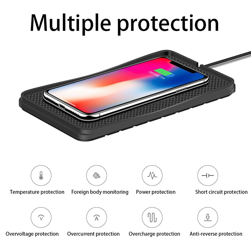 Wireless Non-Slip Car Fast Phone Charger Pad - Image 4