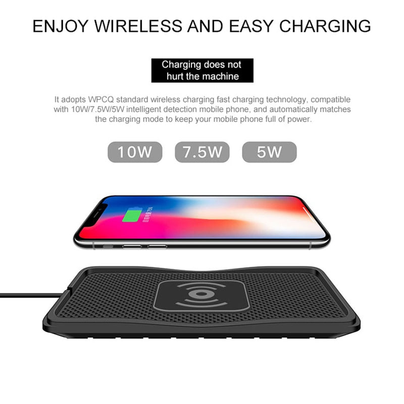 Wireless Non-Slip Car Fast Phone Charger Pad - Image 3