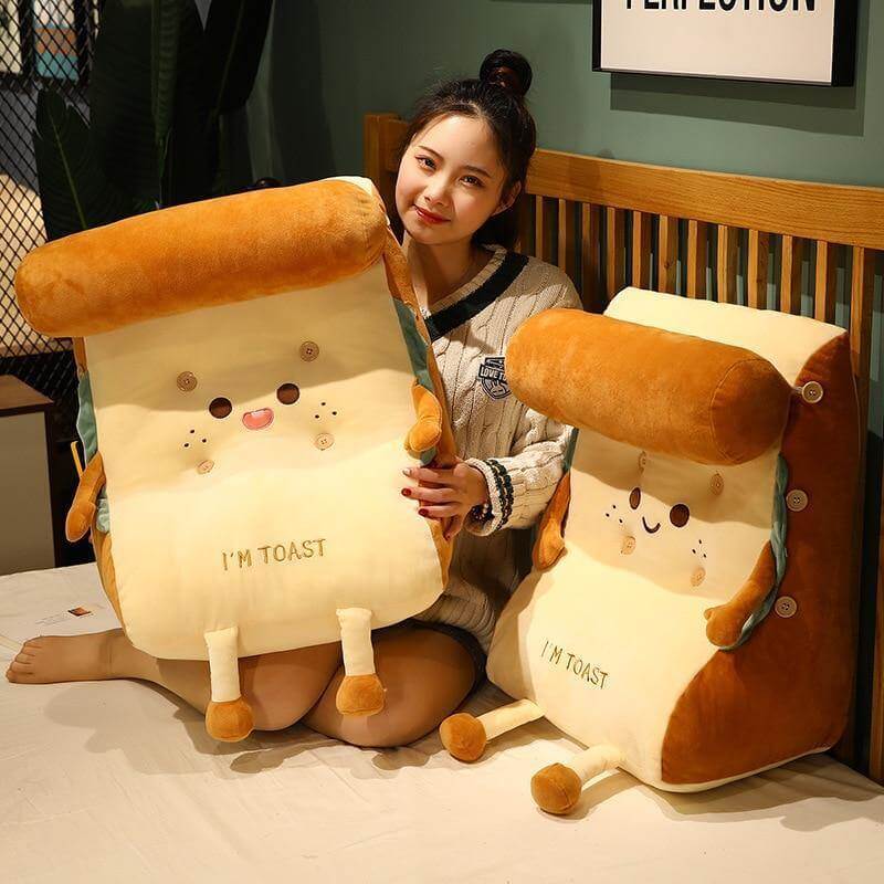 I AM TOAST Cute Bedside Comfy Washable Pillow - Image 1