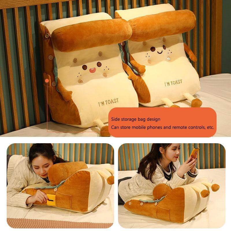 I AM TOAST Cute Bedside Comfy Washable Pillow - Image 8