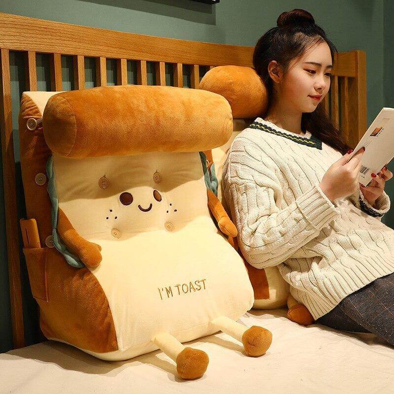 I AM TOAST Cute Bedside Comfy Washable Pillow - Image 9