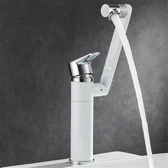 360 Rotation Black Modern Single Bathroom Faucet - MaviGadget