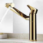 360 Rotation Black Modern Single Bathroom Faucet